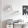 vidaXL Pakabinamos sieninės lentynos, 2vnt., baltos, 50x23x3,8cm, MDF