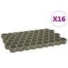 vidaXL Žolės-vejos koriai, 16vnt., žali, 60x40x3cm, plastikas