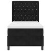 vidaXL Kiemas lova su čiužiniu su LED Juoda 100 x 200 cm Aksomas