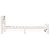 vidaXL Lovos rėmas su galvūgalio Balta 80 x 200 cm Apdirbta mediena