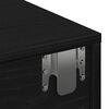 vidaXL Sieninė lentyna su stalčiais, juodos, 80x33x17cm