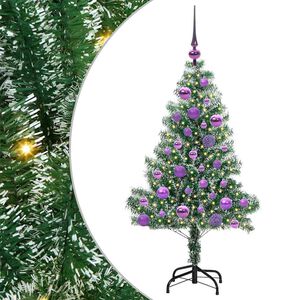 vidaXL Dirbtinė Kalėdų Eglė Su Sniegu ir LED &Scaron;viesa su 150 LED 120 cm