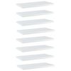 vidaXL Knygų lentynos plok&scaron;tės, 8vnt., baltos, 40x20x1,5cm, MDP