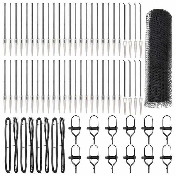 vidaXL Tvorelės stulpas Pilka 100 x 0,4 m (13 mm tinklelis)