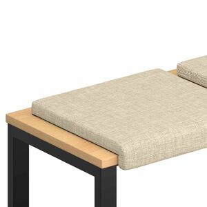 vidaXL Suoliuko pagalvė 4 vnt. Audinys Kreminė Gylis 35 cm