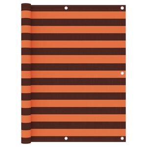 vidaXL Balkono pertvara, oranžinė ir ruda, 120x400cm, oksfordo audinys