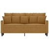 vidaXL Dvivietė sofa, rudos spalvos, 140cm, aksomas