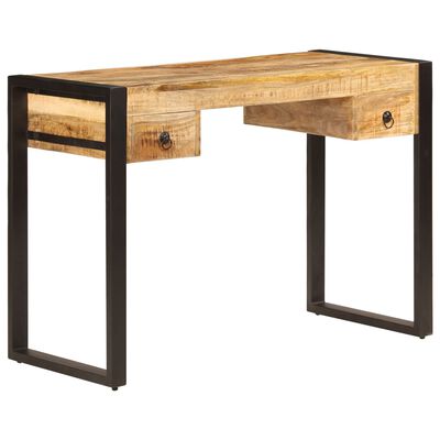 vidaXL Rašomasis stalas su 2 stalčiais, 110x50x77cm, mango med. mas.
