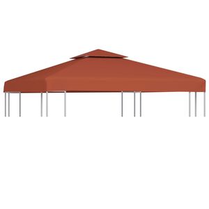 vidaXL Pavėsinės uždangalas, 2 pakopų, terakota, 3x3m, 310 g/m&sup2;