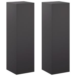 vidaXL Augalų stovas 2 pcs Juoda 30 x 30 x 100 cm Plienas