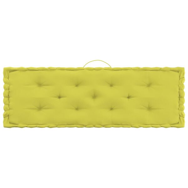 vidaXL Grindų/paletės pagalvėlės, 7vnt., obuolio žalios, medvilnė