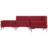 vidaXL Sofos komplektas, 4 dalių, raudonojo vyno spalvos, audinys