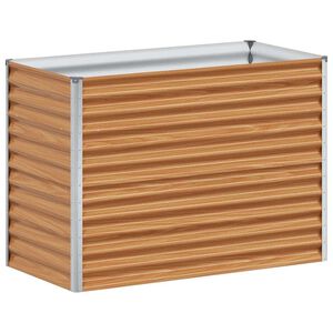 vidaXL Paauk&scaron;tinta sodo lova 98 x 50 x 68 cm Cinkuota plienas