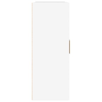 vidaXL Sieninė spintelė, balta, 69,5x32,5x90cm, mediena, blizgi