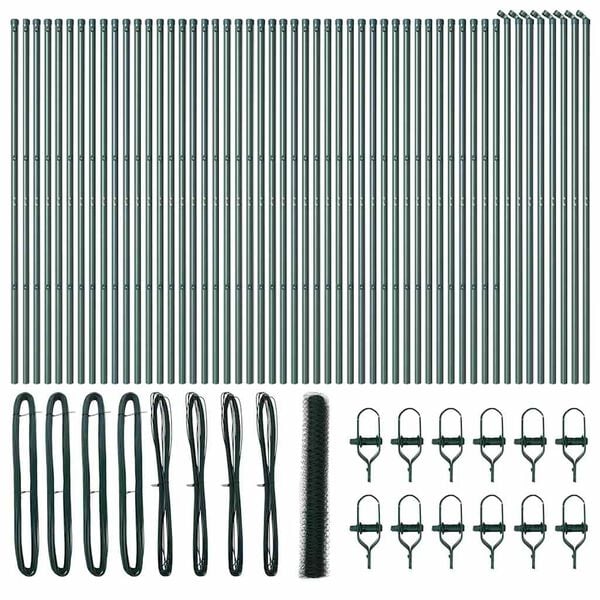 vidaXL Tvorelės stulpas Žalia 100 x 1,4 m (50 mm tinklelis)