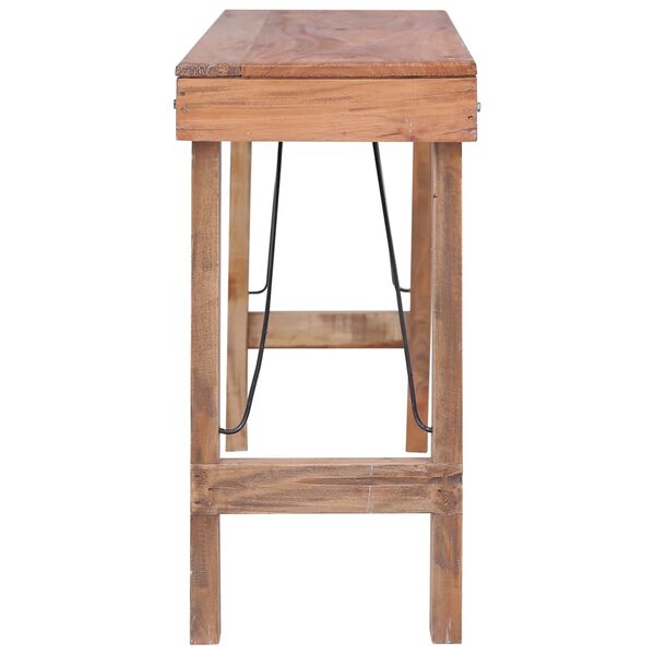 vidaXL Konsolinis staliukas, 130x40x80cm, perdirbtos medienos masyvas