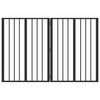 vidaXL &Scaron;unų vartai 2 pcs Juodas 60 x 80 cm Cinkuota plienas