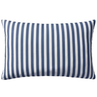 vidaXL Lauko pagalvės, 2 vnt., tamsiai mėlynos sp., 60x40cm, dryžuotos