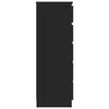 vidaXL Spintelė su stalčiais, juoda, 60x36x103cm, apdirbta mediena