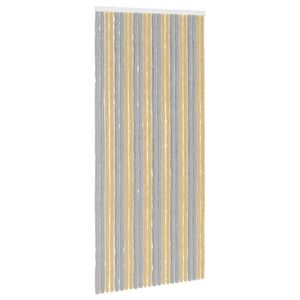 vidaXL Vabzdžių Užuolaida i&scaron; Chenille Pilka ir smėlinė 100 x 220 cm
