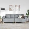 vidaXL Svetainės sofa 3 pcs &Scaron;viesiai pilka Poliesteris