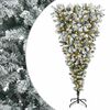 vidaXL Apverstas dirbtinis Kalėdų eglutė su &scaron;akomis 150 cm 150 LED