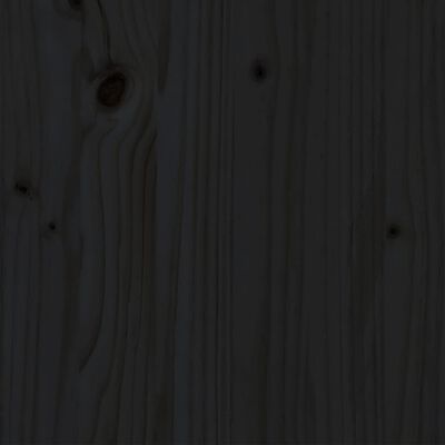 vidaXL Lovos rėmas, juodas, 135x190cm, medienos masyvas, dvivietis
