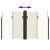 vidaXL I&scaron;traukiama &scaron;oninė pertvara, kreminės spalvos, 200x1000cm