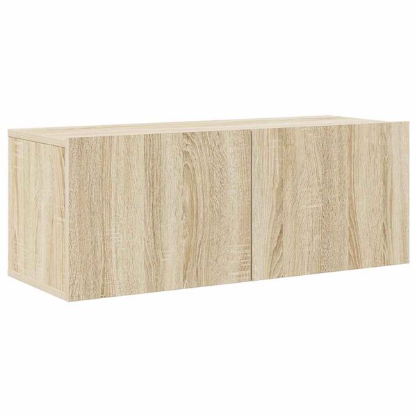 vidaXL Televizoriaus spintelių komplektas, 8 dalių, ąžuolo, mediena