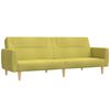 vidaXL Dvivietė sofa-lova su pakoja, žalios spalvos, audinys