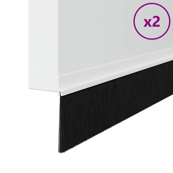 vidaXL Savarankiškai klijuojami durų šepetėlių sandarikliai 2 pcs