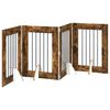 vidaXL Sulankstomi &scaron;unų vartai su stovais 4 pcs Dūminio ąžuolo 241 cm