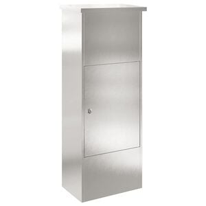 vidaXL Siuntų dėžutė Sidabro 44,5 x 29 x 110,5 cm Nerūdijantis Plienas