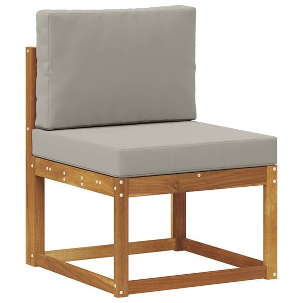 vidaXL Lauko sofos komplektas 9 pcs Natūrali ir &scaron;viesiai pilka