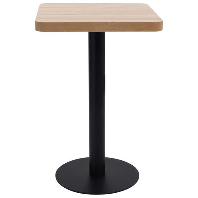 vidaXL Bistro staliukas, šviesiai rudos spalvos, 50x50cm, MDF