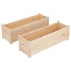 vidaXL Sodo loveliai, 2vnt., 100x31x31cm, pu&scaron;ies medienos masyvas