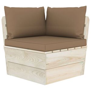vidaXL Kampinė sodo sofa i&scaron; palečių su pagalvėlėmis, impregnuota eglė