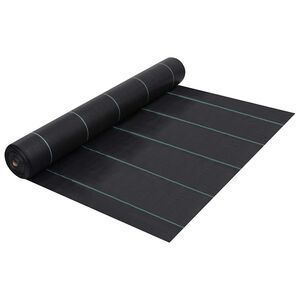 vidaXL Agroplėvelė nuo piktžolių ir &scaron;aknų, juoda, 1x10m, PP