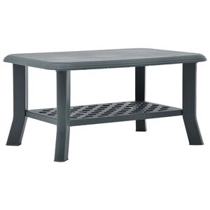 vidaXL Kavos staliukas, žalios spalvos, 90x60x46cm, plastikas