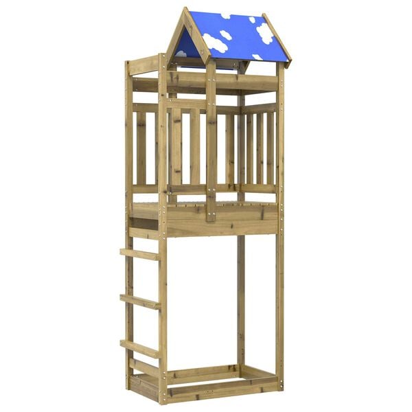 vidaXL Žaidimų bok&scaron;tas Ruda Kieta impregnuota mediena