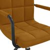 vidaXL Pasukama valgomojo kėdė, rudos spalvos, aksomas