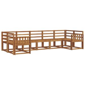 vidaXL Lauko sofos komplektas 7 pcs Natūrali Kietos akacijos mediena