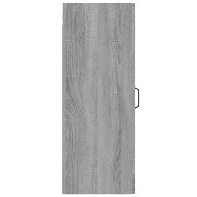 vidaXL Pakabinama sieninė spintelė, pilka ąžuolo, 34,5x34x90cm
