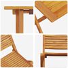 vidaXL Sulankstomas bistro rinkinys 3 pcs Ruda Kietos akacijos mediena