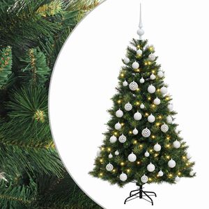 vidaXL Dirbtinė kalėdinė eglutė su rutuliuku 120 cm 150 LED