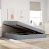 vidaXL Lova su daiktų laikymo vieta ir čiužiniu &Scaron;viesiai pilka