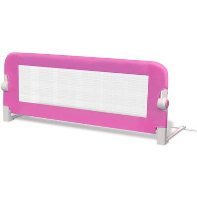 vidaXL Apsauginiai turėklai vaiko lovai, 2vnt., rožiniai, 102x42cm