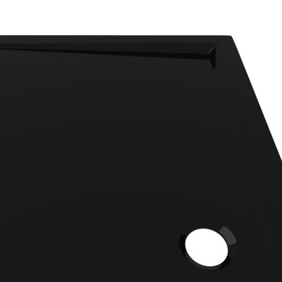 vidaXL Dušo padėklas, juodos spalvos, 70x120cm, ABS, stačiakampis