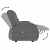 vidaXL Dvivietis atlošiamas masažinis krėslas, pilkas, audinys