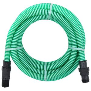 vidaXL Siurbimo žarna su PVC jungtimis, žalios spalvos, 1", 4m, PVC
